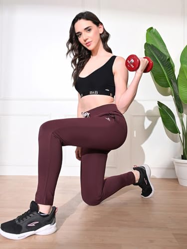 Image of FITINC Premium Trackpant with Zippers Pockets for Women - Best for Gym, Yoga, Workout and Casual Wear