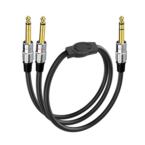 Cable divisor de audio 6.35mm Y splitter 0.5m miniatura 1
