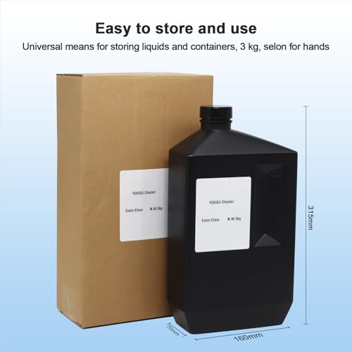 Image of Yousu 3D Resin Cleaner 3kg,3D Printer Resin1 Detergent,Non-toxic and Low Odor,Reusable Resin1 Cleaner, Compatible with Most 3D Printing Resins,Hand-friendly 3D Photopolymer Resin Cleaner1