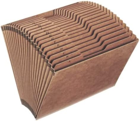 1InTheOffice Increasing File Folder A-Z, Alphabetical File Organizer, Accordion File Organizer, 21-Pocket Increasing File Folder, Letter Measurement