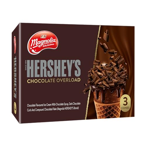 Magnolia Hersheys Chocolate Overload Cone Ice Cream Multipack 110ML (Pack of 3) - Frozen