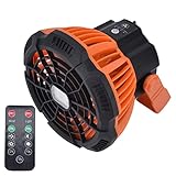 SALALIS Tragbarer Ventilator Camping, USB-Kabel Ladeventilator für Zelt Camping Beleuchtungsfunktion ABS-Material für den Außenbereich zum Wandern für Notsituationen