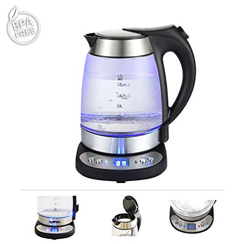 Grafner Digitaler Wasserkocher mit Temperaturwahl und Warmhaltefunktion, 1,7 Liter, Edelstahl-Heizelement, LED… – Bild 3