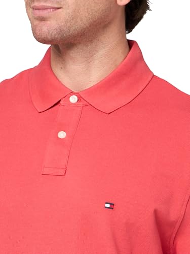 Image of Tommy Hilfiger Men's Short Sleeve Polo Shirts in Classic Fit with Stretch and Organic Pique Cotton