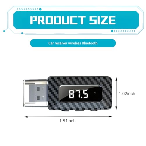 Receptor Bluetooth USB para auto con transmisor FM y AUX miniatura 2