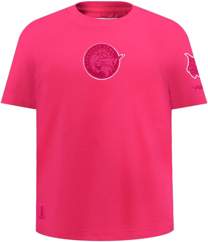 Big Girls WNBA Classic Triple Pink Cotton Short Sleeve Slim Fit Tee