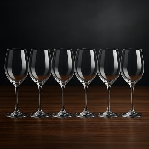 Taça de Vinho 400ml em vidro – Jogo com 6 Unidades – Alta Resistência, Transparência Premi... Taça de Vinho 400ml em vidro – Jogo com 6 Unidades – Alta Resistência, Transparência Premi...