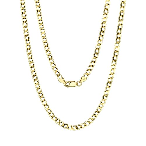 Collier en argent sterling 925, la chaîne de trottoir idéale pour un cadeau élégant