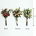 Htmeing Group of 4 Artificial Rosehip Berries Flower Stem Spray Christmas Picks 13