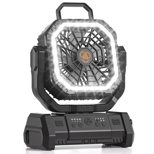Vicsoon Portable Rechargeable Fan 20000mAh Battery Powered Camping Fan