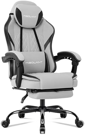 Misolant Gaming Chair, Fabric Gamer Chair with footrest for Adult...
