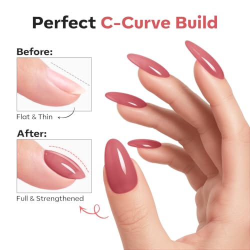 Image of modelones Jelly Rose Pink Builder Nail Gel Top Coat Gel Polish in One 15ML