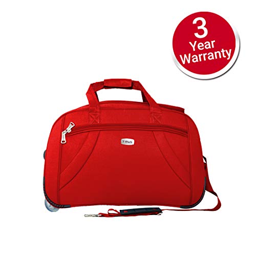 Image of Timus Club Mumbai 55 CM Red 2 Wheel Duffle Trolley Travel Bag for Women and Men