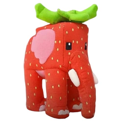 Miyanvuo Steal A Cerebro Felpa, Lindo Juguete Italiano De Peluche Elefante De Fresa, 25cm Steal A Brain Plush, Italian Brain Rot Stuffed Figure Pillow, Regalos para Niños Y Niñas