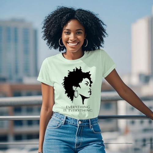 Image of Black History Shirts Black Graphic tees for Men and Women, Magic Fashion Afro American Natural Hair Vintage Melanin T-Shirts