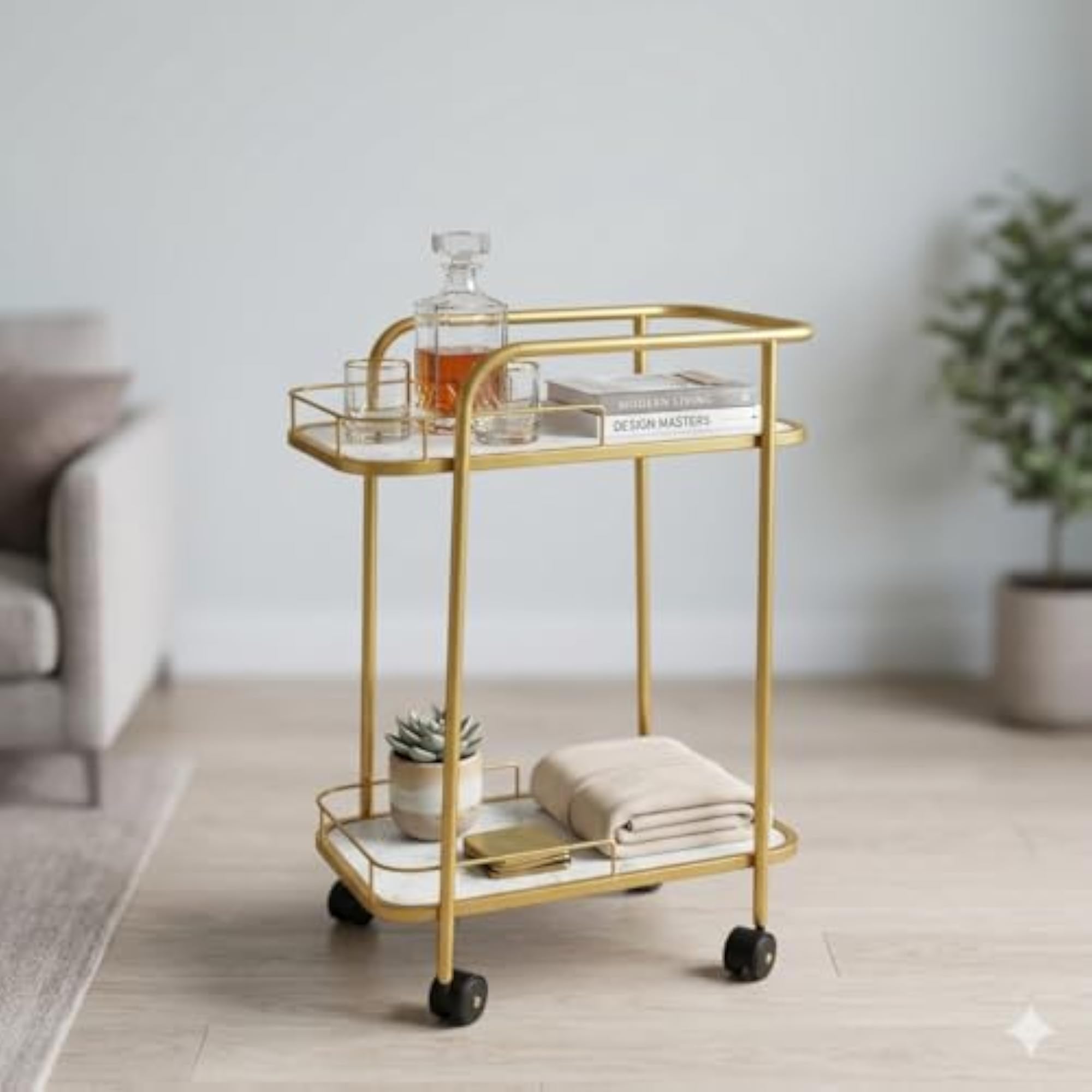 Kitchen Trolley with Wheels for Drink Storage