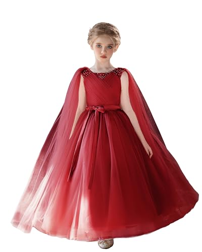 Flower Girls Tulle Dress Bridesmaid Formal Wedding Kids Pageant Princess Prom Birthday Party Ball Gown