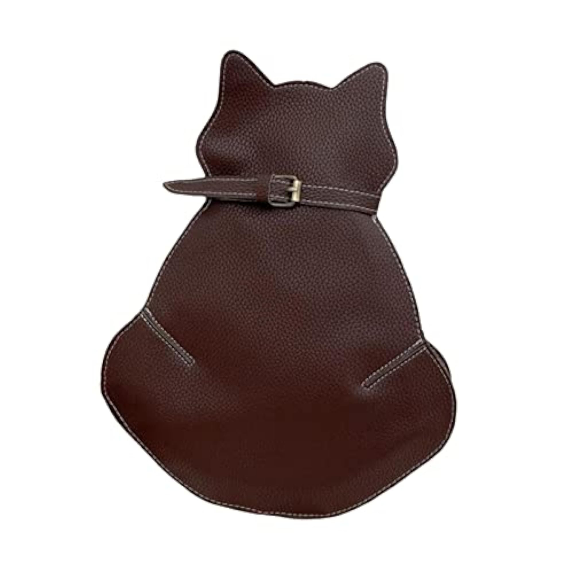 Cute Cat Shape Sling Backpack for Gym and Travel, Coffee Colour