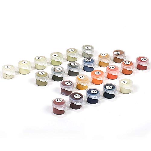 Ledgebay Paint by Numbers Kit for Adults: House Near The Lake Paint by Number Kit – Full Set of Acrylic Replacement Paints – Vacuum Sealed for Freshness – Exact Match for Unframed and Framed Kits