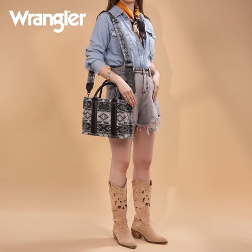 Image of Wrangler Aztec Tote Bag for Women Boho Shoulder Purses and Handbags