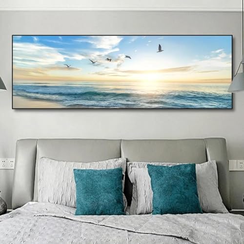 Peinture salon mer et soleil couchant pour creer une atmosphere apaisante au quotidien