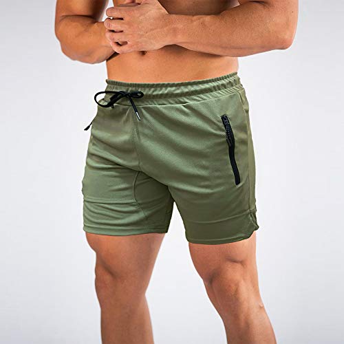 KKmoon Calções de ginástica masculinos de secagem rápida para ginástica calções de praia para relaxa