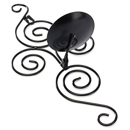 Gifts & Decor Pair of Swirling Iron Hanging Wall Candleholder Sconce - Thumbnail 3