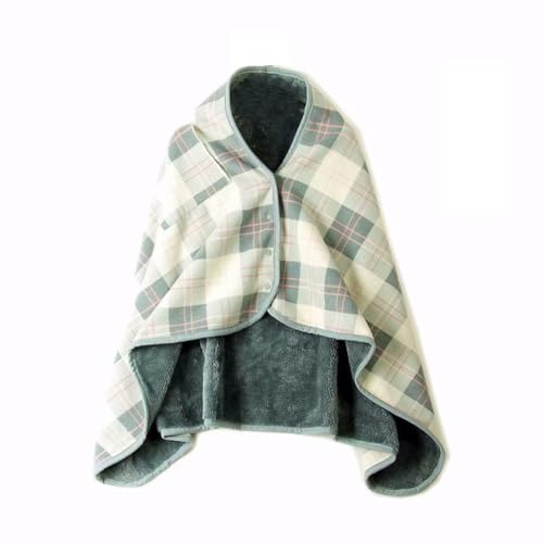 Mantita con forro invierno para mujer poncho para frío en casa chal cómodo
