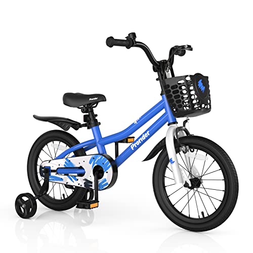 Image of BABY JOY Kids Bike, 12 14 16 18 Inch Boys Girls Bike for 3-8 Years w /Training Wheels, 20 Inch Children Bicycle for 8+ Teens w /Kickstand, Handbrake, Coaster Brake & Removable Basket, Sporty Bicycle
