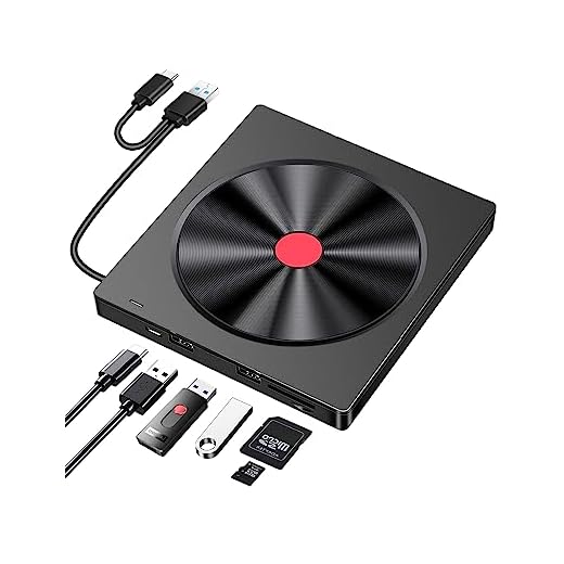 External CD/DVD Drive for Laptop, 6 IN 1 USB 3.0 Ultra-Slim dvd player for laptop, CD ROM Burner Writer External Disk Drive Optical Compatible with Laptop Desktop PC MacBook Windows Mac Linux OS
