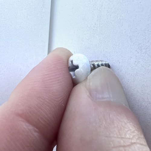 Tornillos para vallas de vinilo #8 x 1/2" acero inoxidable blancas 40 pack