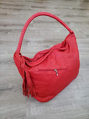 Distressed Red Leather Bag, Unique Fashion Rustic Handbags, Retro Handmade Purses For Women, Trendy And Stylish Bags, Sofia #TOP1