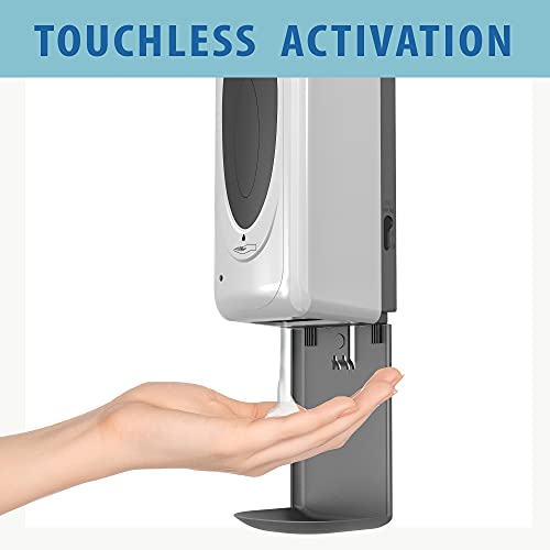 Image of iTouchless Sensor Sanitizer Dispenser with Wall Mount, 1000 ml Capacity, Accommodates Gel, Liquid, Alcohol, Touchless and Automatic for Lobbies, Stores, Schools, Healthcare