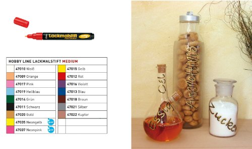 Preisvergleich Produktbild Hobby Line Lackmalstift, Lackmalstifte weiß deckend