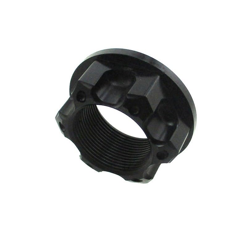 Motorradteile Aluminium M22 x 1mm Lenkkopfmutter für Honda CRF50 XR50 KLX110 KX65 KX85 DRZ110 RM85 TTR50 TTR110 TTR125 50cc-190cc Dirt Bike(Black)