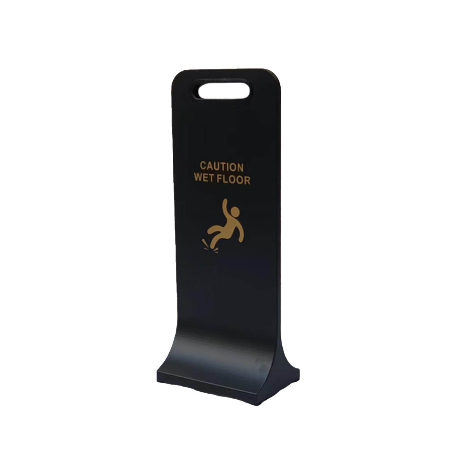 Heavy-Duty Wet Floor Warning Sign - Non-Slip Standing Safety Sign for Restaurants, Offices & Bathrooms black