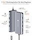 NOVOO Docking Station 4K@60Hz Triple Display USB C Hub Dual HDMI mit 4K@120Hz DisplayPort Multiport Adapter, 2 HDMI 4K@60Hz,Gigabit Ethernet,100WPD,SD/TF,4xUSB für MacBook, andere USB C Laptops