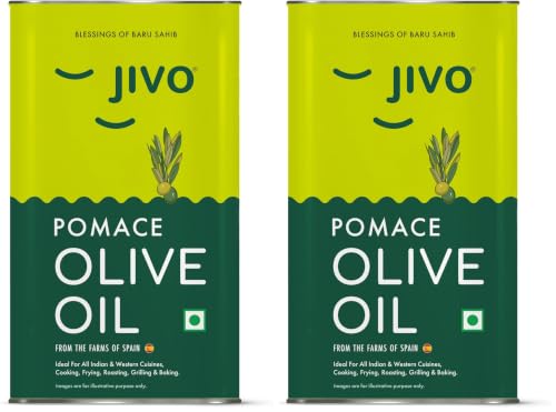 Image of Jivo Everyday Cooking Pomace Olive Oil 3 Litre | Imported from Spain | Rich in MUFA, Low in Saturated Fat | Ideal for Frying, Roasting & Baking | Cooking Oil for Daily Use (Pack of 2)