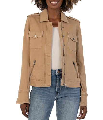 KUT from the Kloth Amanda Boxy Jacket -Frt Flaps Pockets-Frt Zipp-In
