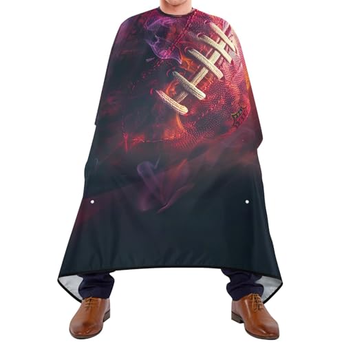 YETTASBIN American Football Hair Cutting Cape, Waterproof Barber Cape Salon Cutting Cape with...