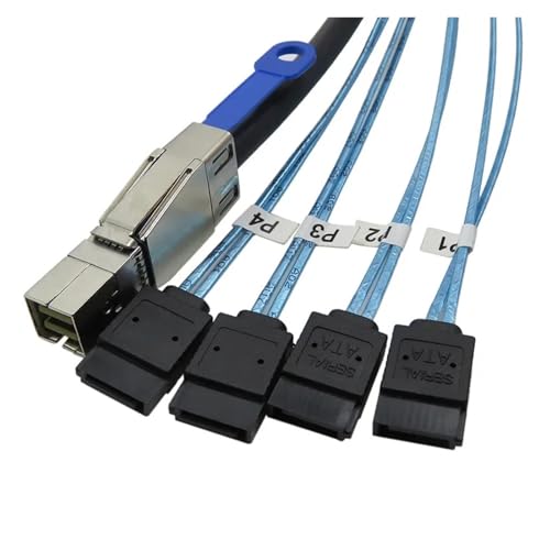 Cable 2m S/AS HD SFF8644 a SATA 4 puertos 7Pin