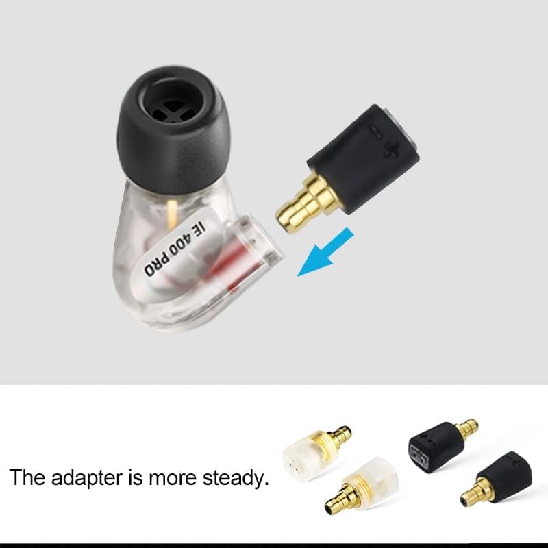 okcsc Adapters for Sennheiser IE400 Pro Earbuds Male to 2 Pin Cable Female Compatible for IE100 IE400 IE400 Pro IE500 Lossless Sound Quality for Earbuds One Pair of Headphone Converter Transparent - Image 2