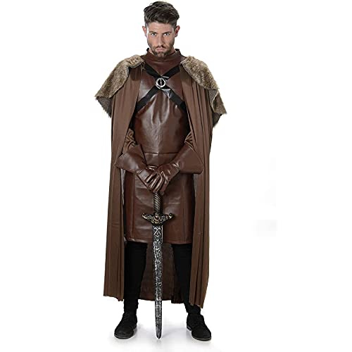 Karnival Costumes Costume médiéval de Chevalier Guerrier Game of Throne pour Homme, Large 42 -44