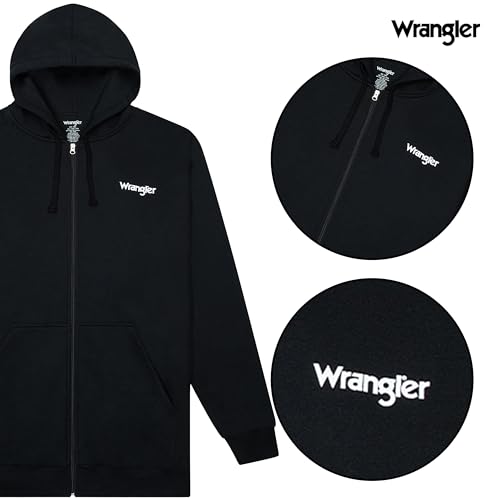 Wrangler Hoodies for Men Big and Tall - Thermal Lined Zip Up Sweatshirt2