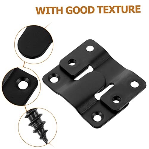 Image of 10sets Mirror Mount Picture Frame Clips Heavy Duty Interlocking Backing Brackets for Secure Hanging Stainless Steel Hooks for Art Mirrors and Decorations