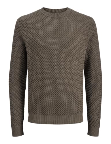 JACK & JONES Jprblubarkley Knit Crew Neck Ch, Crocodile, M para Hombre