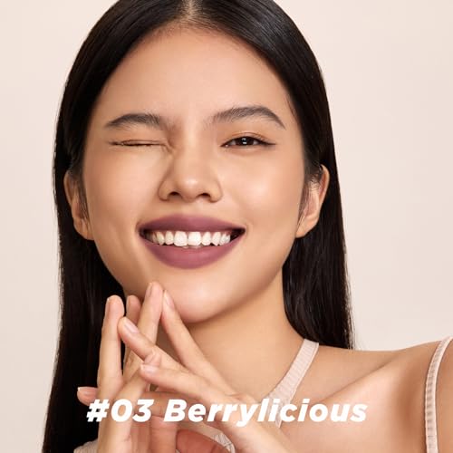 Image of ITY Velvet Matte Finish Lip Stain-Mousse Textured Lip Clay, Nude Shade, Conceals Lip Lines, Rich Pigment Lip Tint Lipsticks, 0.14 oz (4g) in Berrylicious