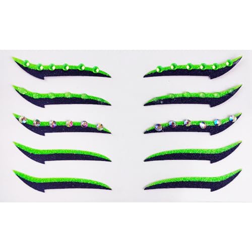 Pegatinas de Delineador MAIN, 5 pares con brillo y piedras miniatura 2