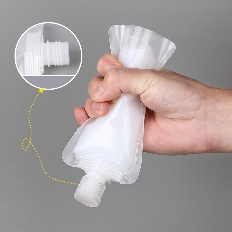10Pcs Transparent Portable Fluid Packing Bags, New Travel Size Refillable Empty Squeeze Pouch, Premium Travel Pouches for Toiletry, Lotion Shampoo Shower Gel Squeezable Bags, Bags and Cases(30ml)