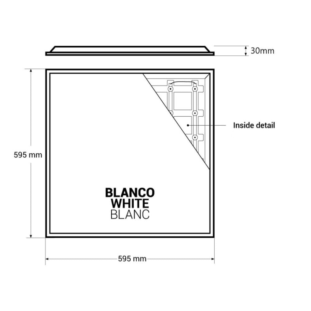 BARCELONA LED - Pack x10 Panel LED 60x60 cm 40W Backlit – 4800 lm, UGR<22, CRI>80, 120 lm/W, Luz Blanco Neutro, Driver incluido, Empotrable